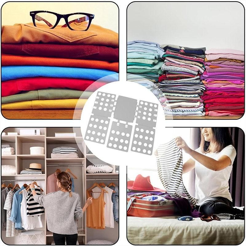 Lazy Folding Clothes Board Organiser Folding Clothes Storage Easy Use Board - Red โ image 5