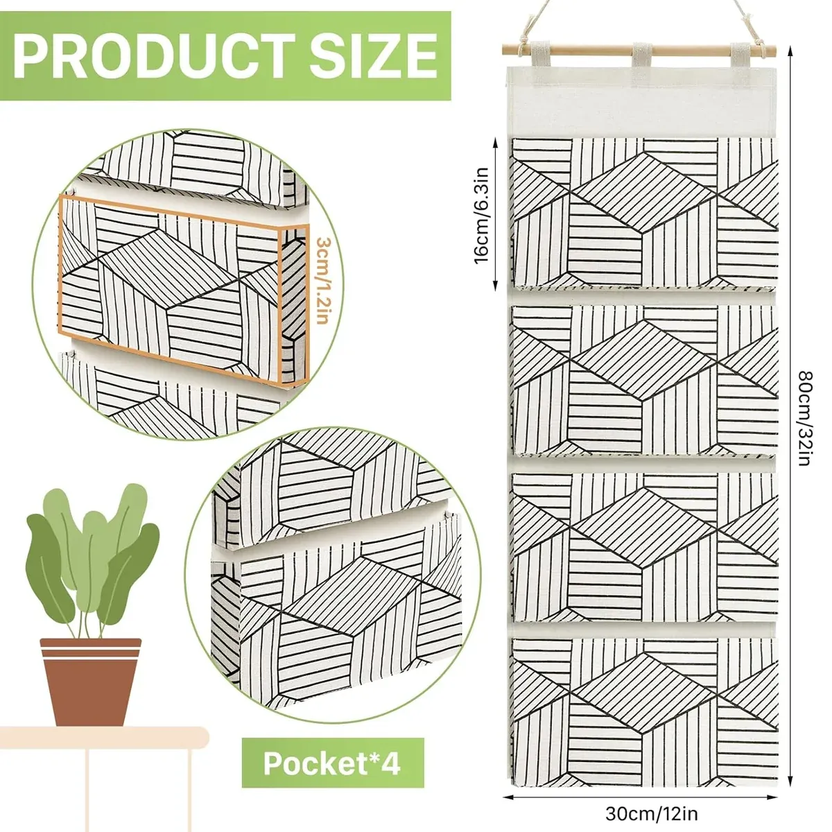 2PCS Multi Layer Wall Mounted Hanging Closet Storage Bag Wardrobe Organizer â image 3