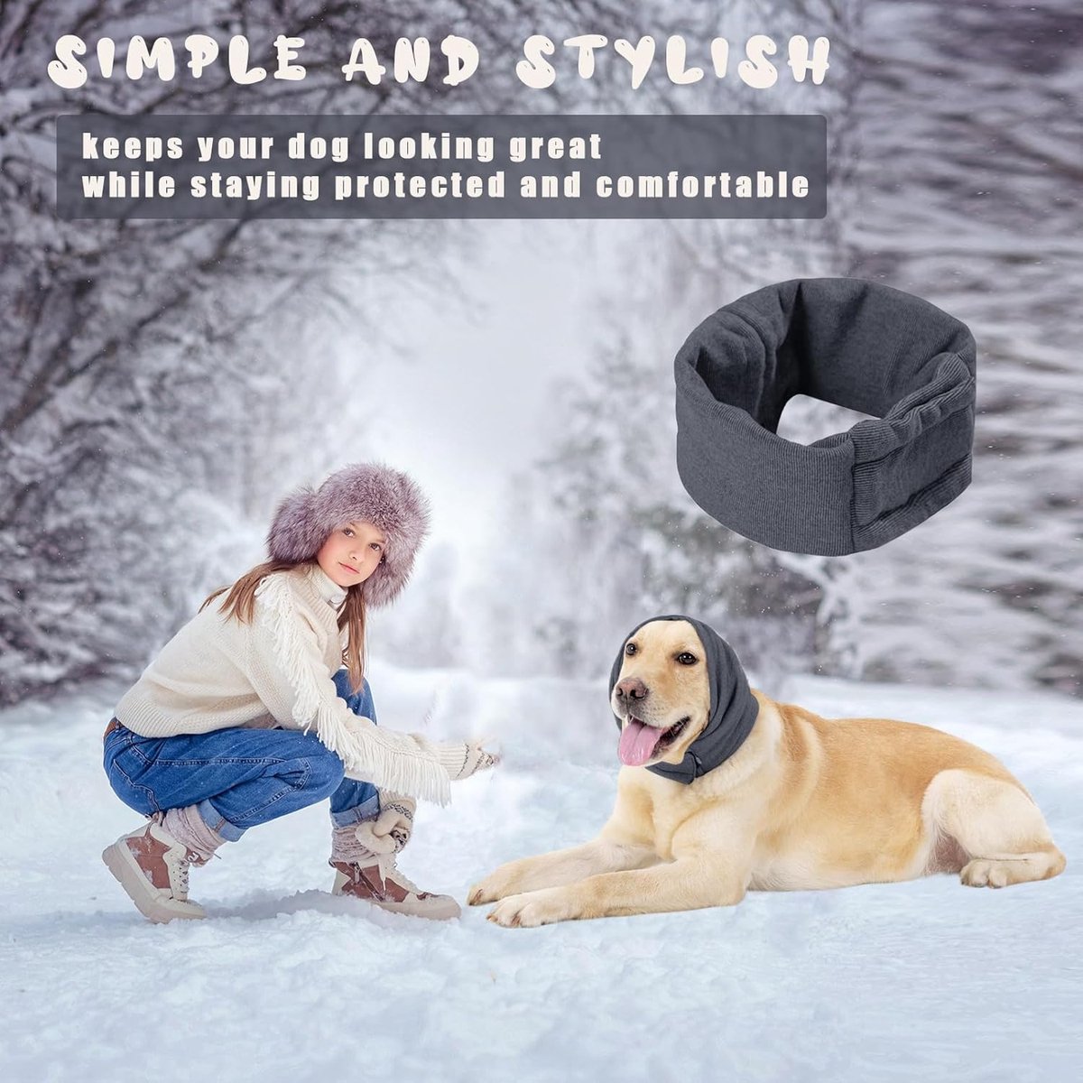 L - Noise-Reducing Ear Protectors for Dogs - Dog Ear Protector - Ear Protector for Dogs - Dog Ear Protector - Dog Ear Protection - Pet Cone - Noise-Dampening — image 4