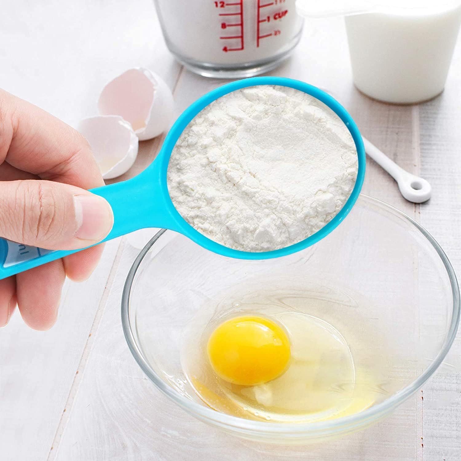 12 Piece Measuring Cups and Spoons Set Dishwasher Safe — image 6