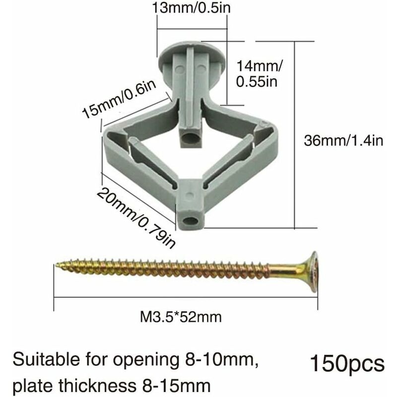 150 Pieces Plasterboard Anchors — image 2