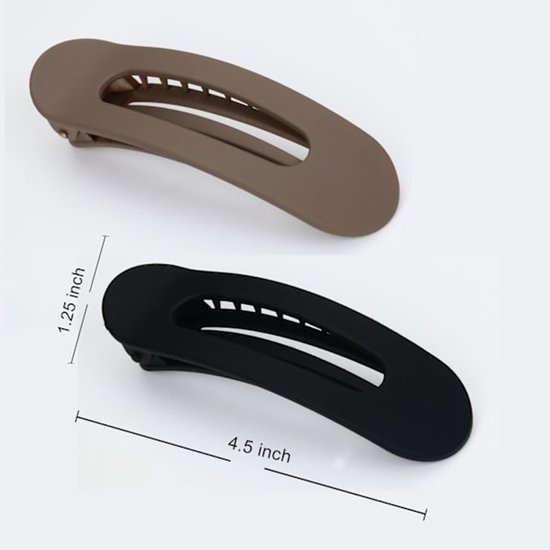 Black flat hair clips - Flat hair clips for women - Flat hair clips for thin and thick hair - Large flat hair clips 4-pack black โ image 4