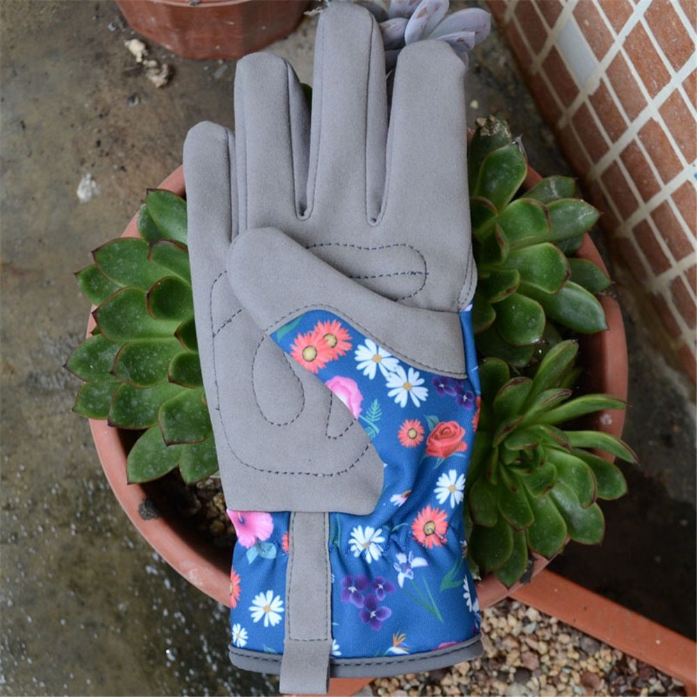 Womens Gardening Weeding Working Gloves, Leather Garden Glove for Women Thorn Proof No Stab for Digging, Planting,Pruning（S） — image 3