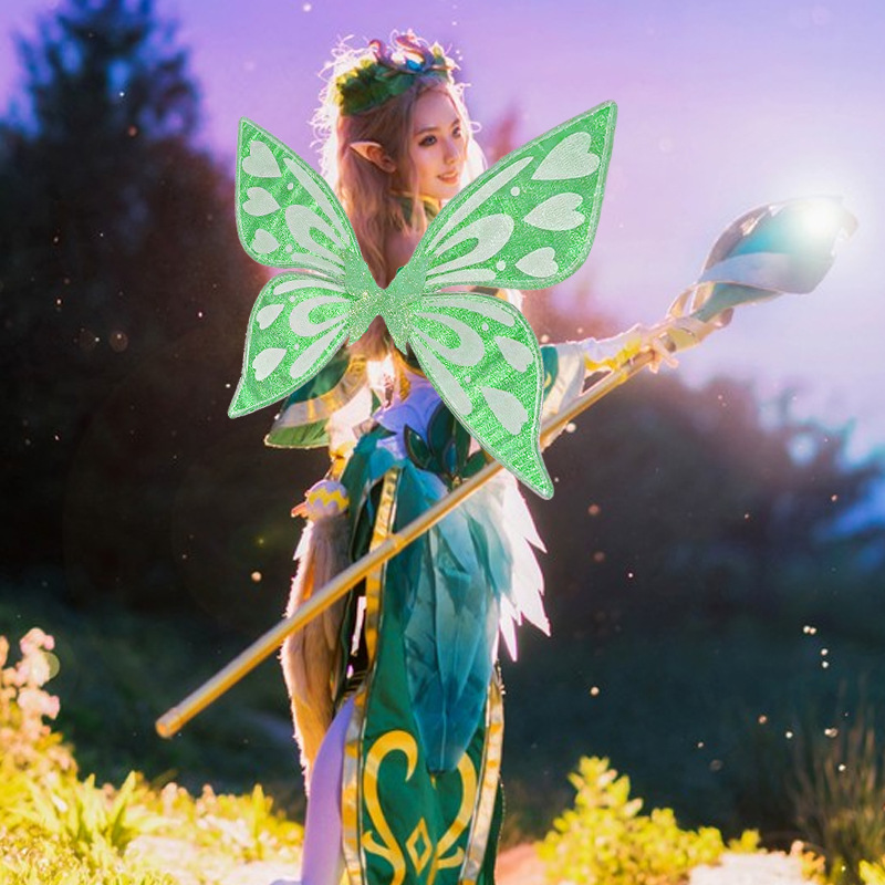 White Sparkling Fairy Wings - Lightweight Glitter Butterfly Costume Accessory for Kids & Adults โ image 6