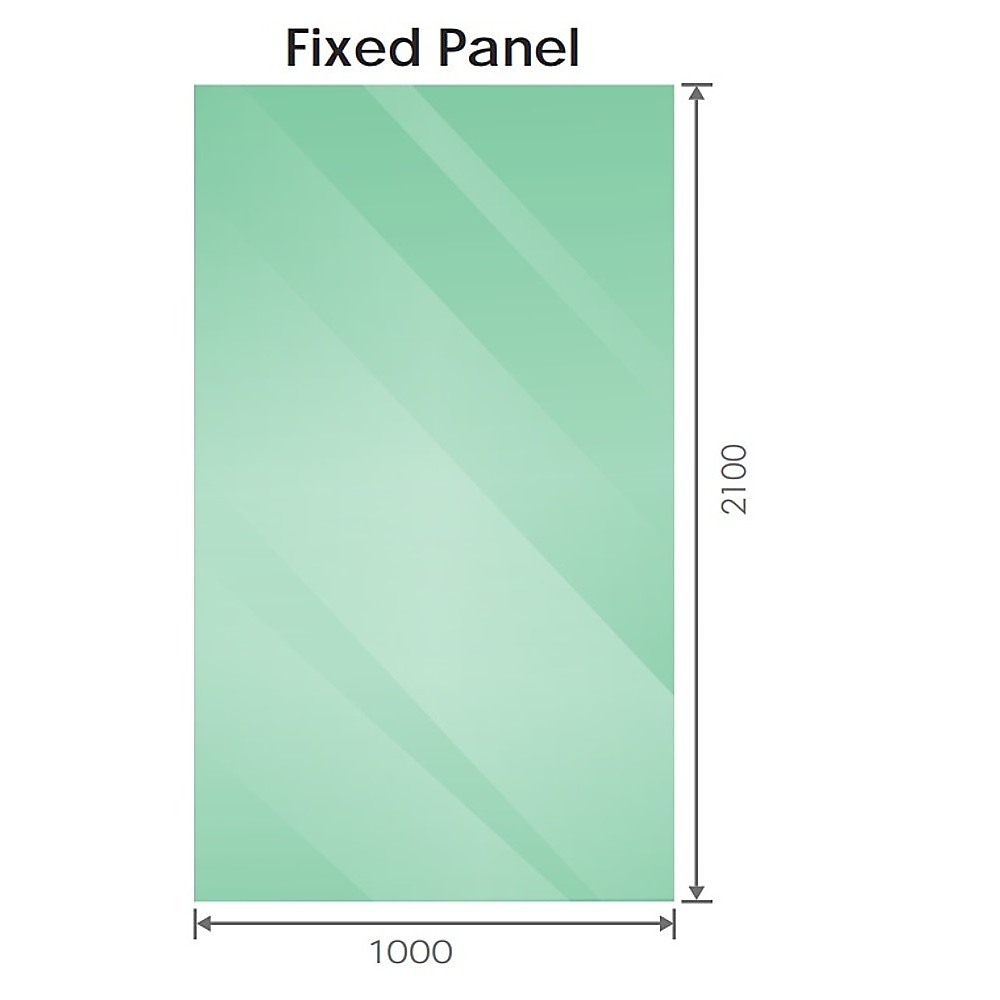 100x210cm Glass Shower Screen with Gold Wall Channel and Floor Channel – Sleek, Durable Bathroom Upgrade — image 6