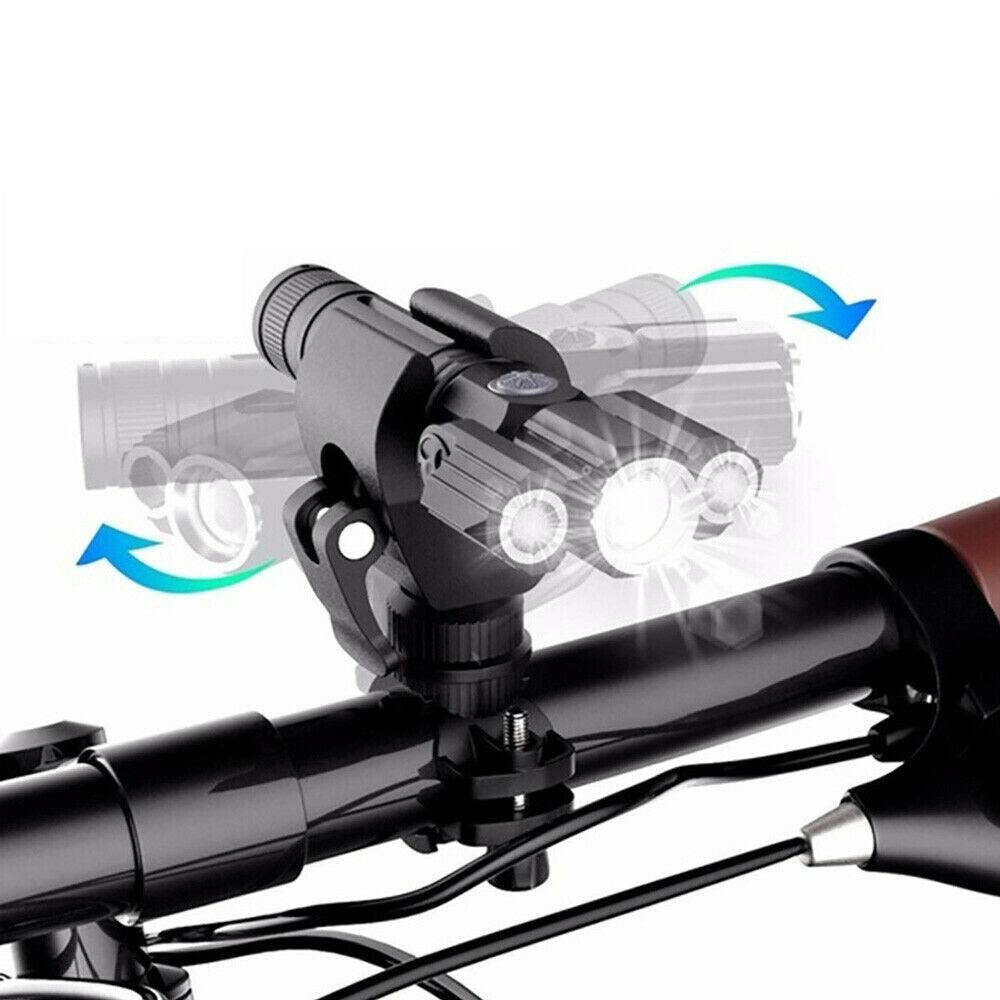 3-Head USB Rechargeable Headlight With Bracket for Night Cycling — image 3
