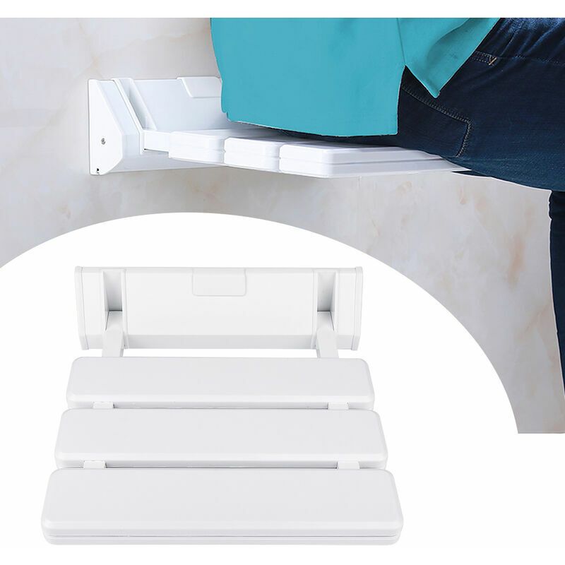 Folding Shower Seat in Aluminum and ABS, 330 x 320 x 70 mm β image 2