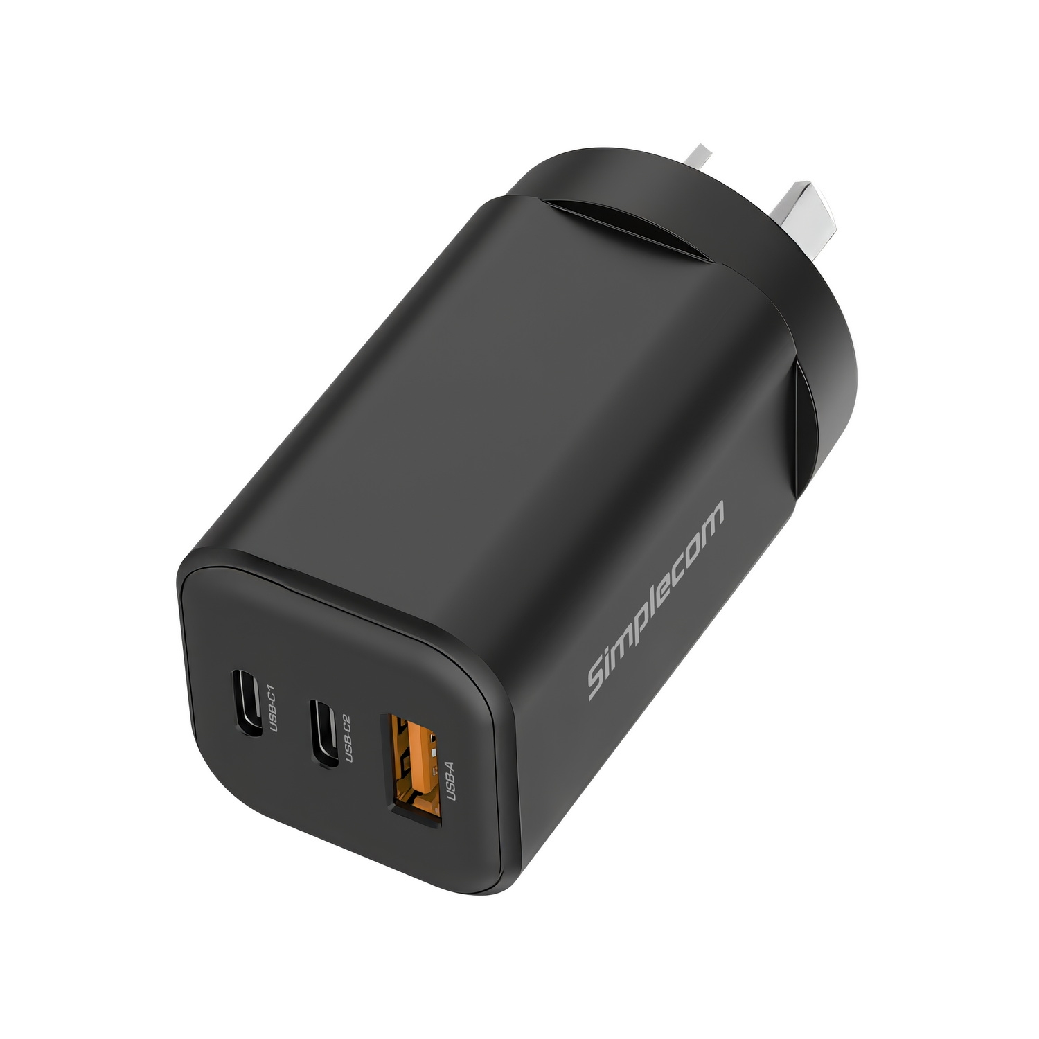 Simplecom CU365 3-Port PD 65W GaN Wall Charger Dual USB-C + USB-A for Phone Laptop โ image 3