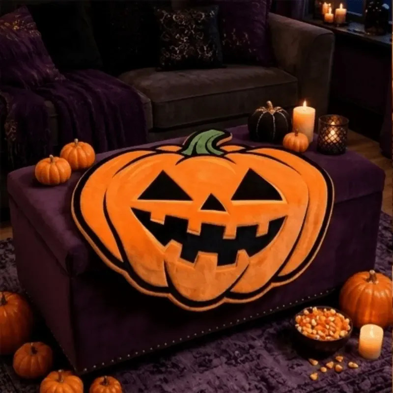 π Halloween Pumpkin-Shaped Flannel Throw Blanket, Soft & Warm, Must-Have Creative Home Decor! π/90*90cm(35.43*35.43in) β image 5