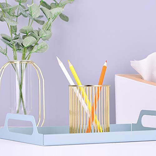 Metal Pen Holder Pencil Cup Holders For Desk Cute Organizer, Makeup Brushes Cup Holder Organizer, Pencil Cup Desk Organizer, 1PC — image 4