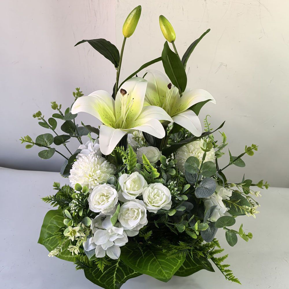Artificial Lily Floral Arrangement Home Decor Garden Decor Australian Home - Multi-color - Size 10 β image 2