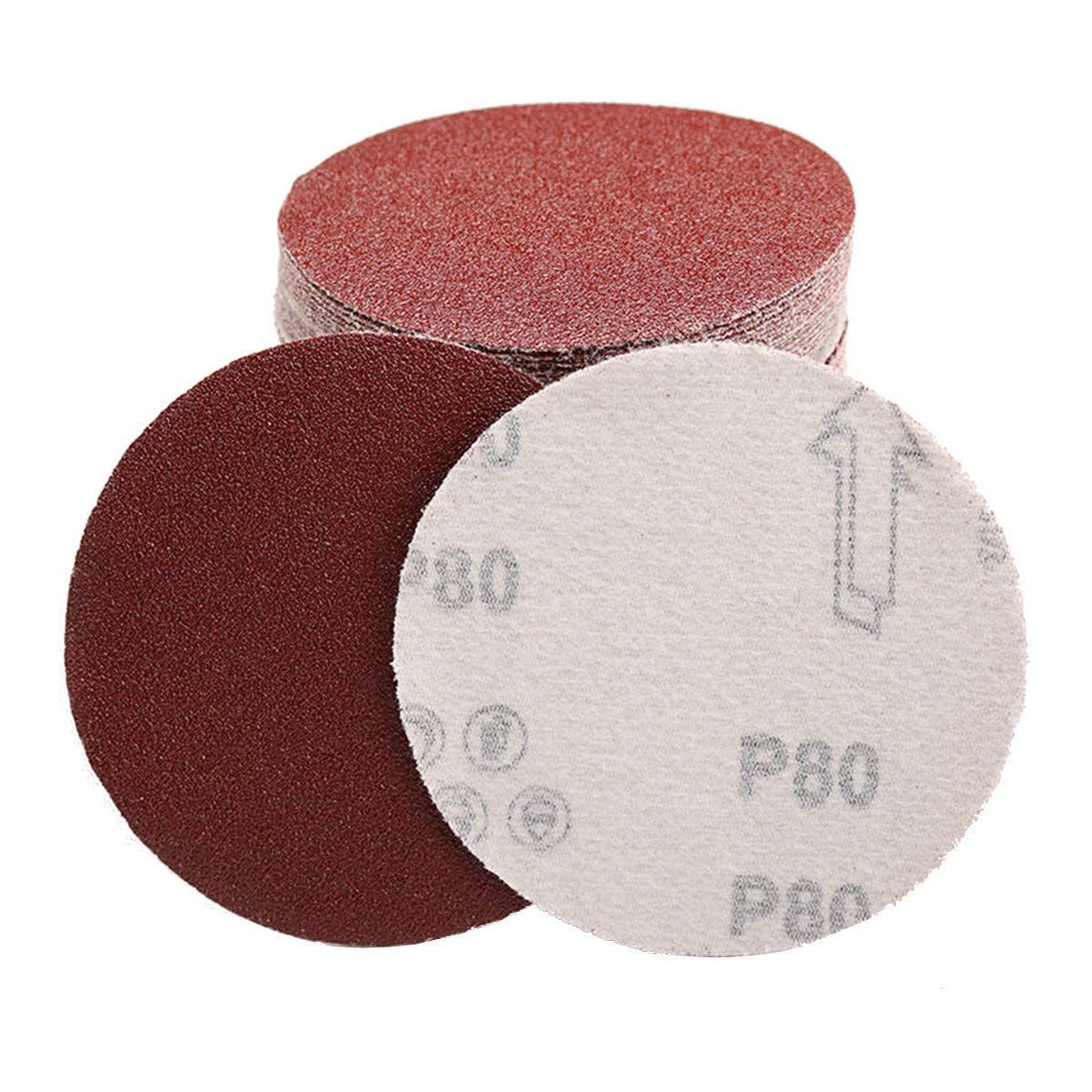 100pcs 1 inch Sanding Disc Hook and Loop, Sanding Pad Headlight Restorations Finishing Sandpaper Backing Aluminum Oxide 600 800 — image 2