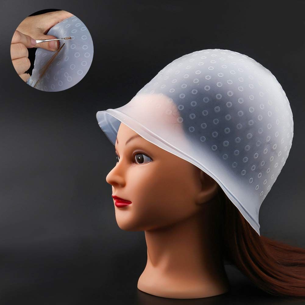 Hair Coloring Highlighting Cap, Silicone Highlight Cap Pull Through Caps Hair Coloring Frosting Cap with Hook, Hair Highlighting — image 4