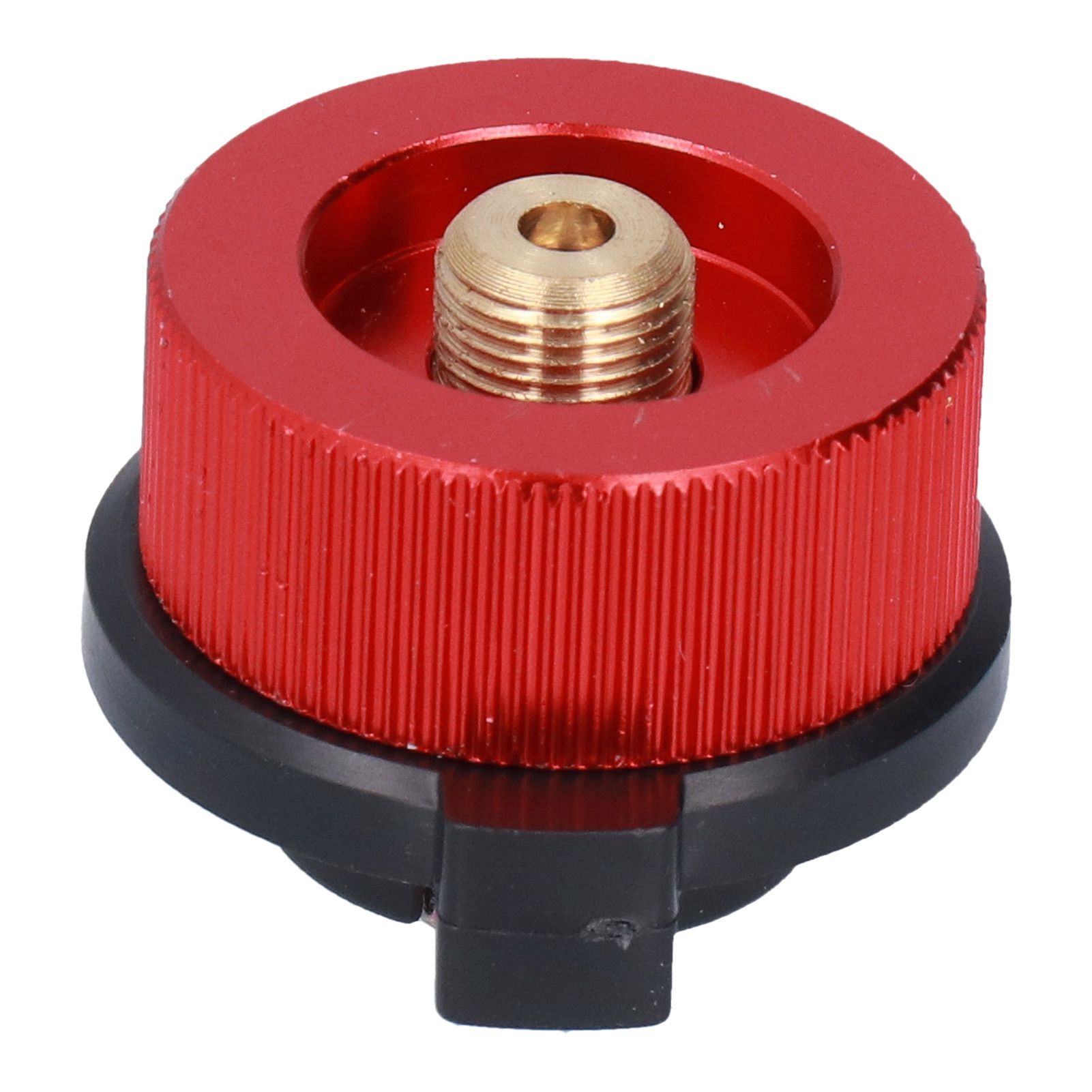 2Pcs Outdoor Camping Furnace Stove Adapter Gas Tank Converter with Self Closing Function Red — image 2