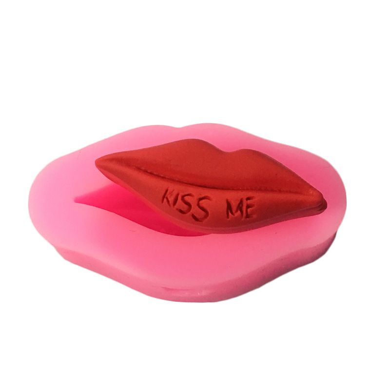 Red Lip Shape Sugar Cake Mold Fondant Cake Food Grade Silicone Mould Baking Tool Sugar Mold Chocolate Fondant Mold Chocolate — image 3