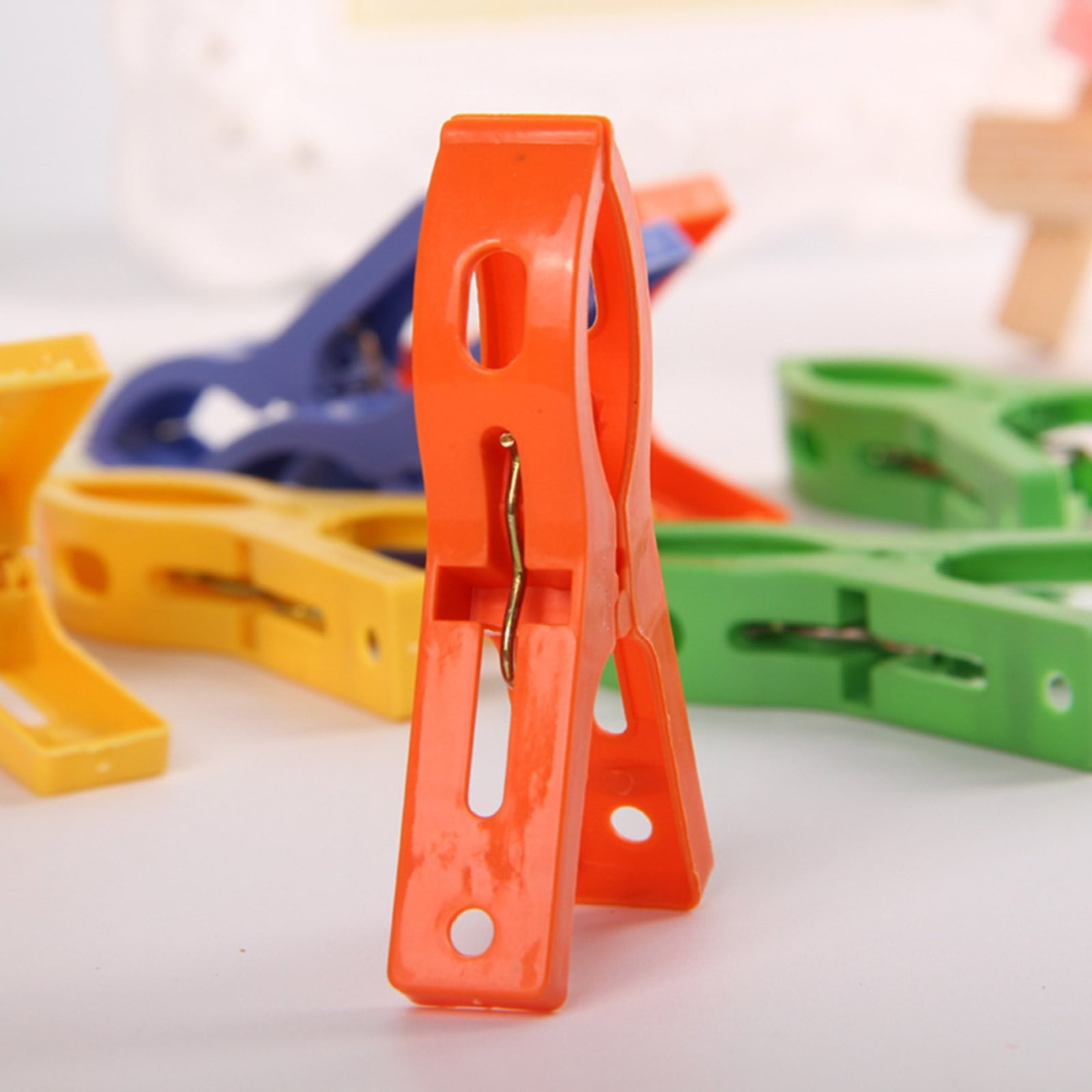 Towel Pegs,Beach Towel Clips for Chairs Cruise Plastic Clothes Pins Beach Chair Towel Clips,Towel Holder Clips,Heavy Duty Clothes Pins-Keep, Yellow โ image 4