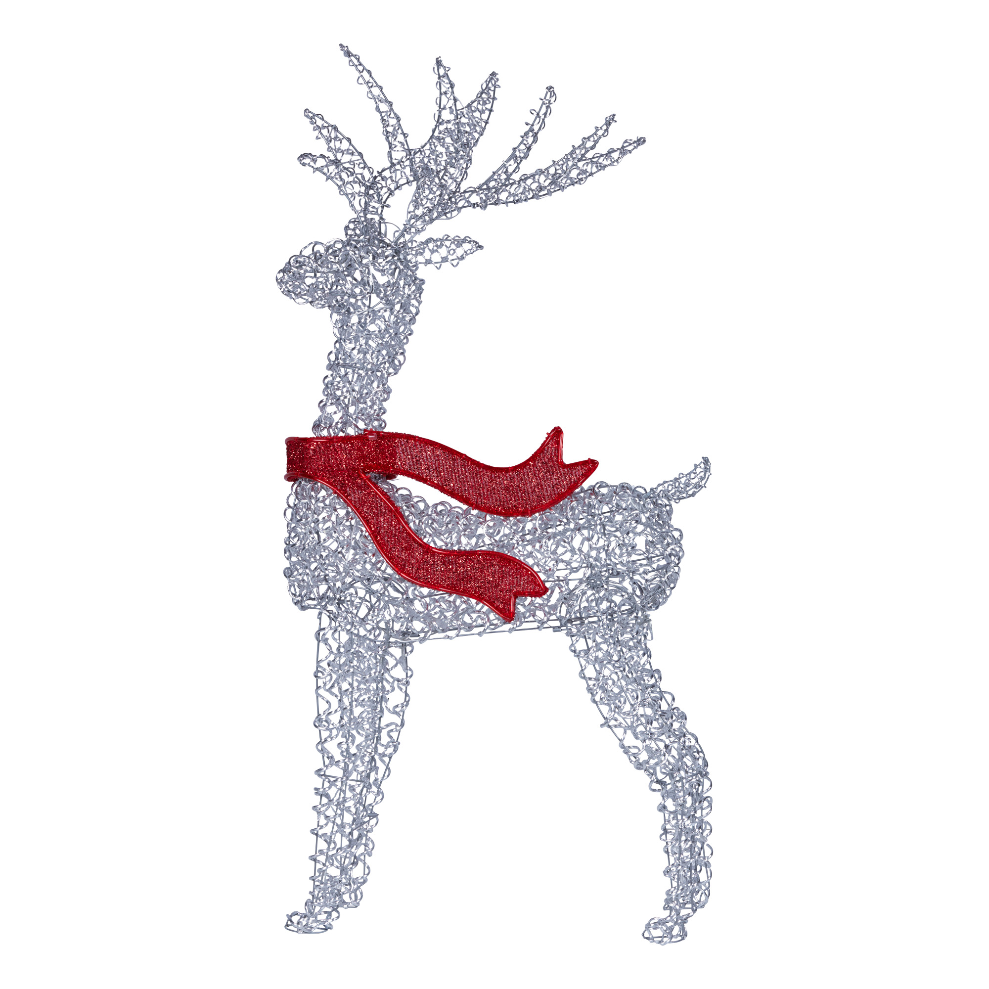 Christabelle Large 1.5m Christmas Reindeer Outdoor Indoor Light-Up Display Decoration Lawn Statue LED Lights Red Bow โ image 5