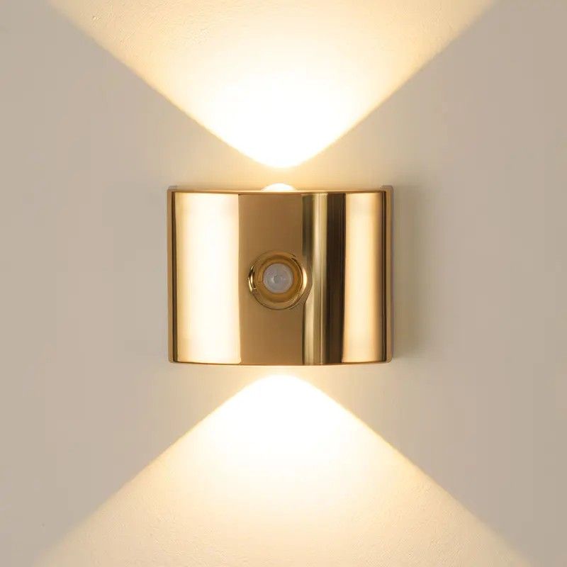 1PCS Induction wall lamp with three-color stepless dimming, 120° auto shut-off, USB rechargeable magnetic installation. Smart motion-sensing LED wall lamp