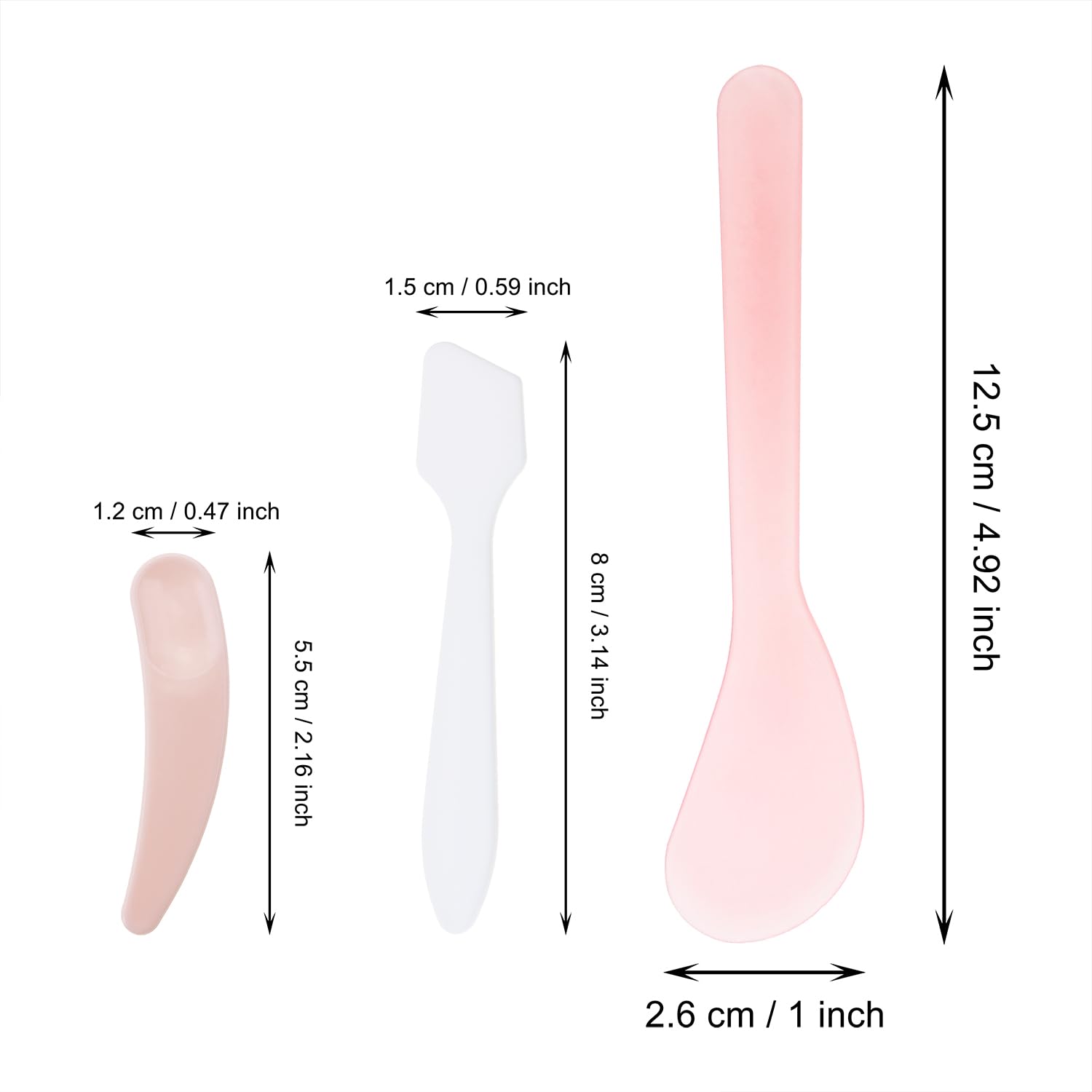 Random Color Plastic Beauty Spoon Facial Cream Brush Makeup Scoop Mud Reusable Cosmetic Dig Scoop Spatula Mask Tip for Lotions Home Salon DIY Facemask Mixing — image 2