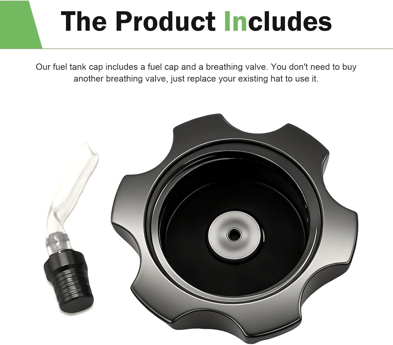 Dirt Bike Fuel Tank Cap, 50-250 CC Leak-proof Anti-rust Fuel Cap with Vent Breathable Hose, Hexagonal CNC Alloy Cover, Replacement for Most Dirt — image 6