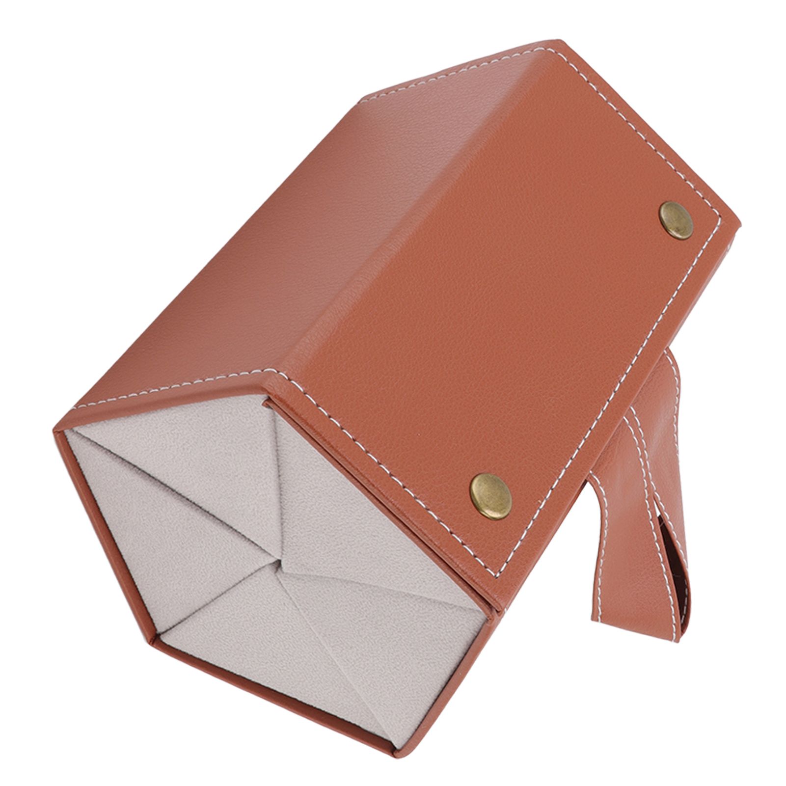 Sunglasses Organizer Case Multifunctional Multiple Slots PU Leather Travel Glasses Case Storage for Glasses Jewelry Brown — image 6
