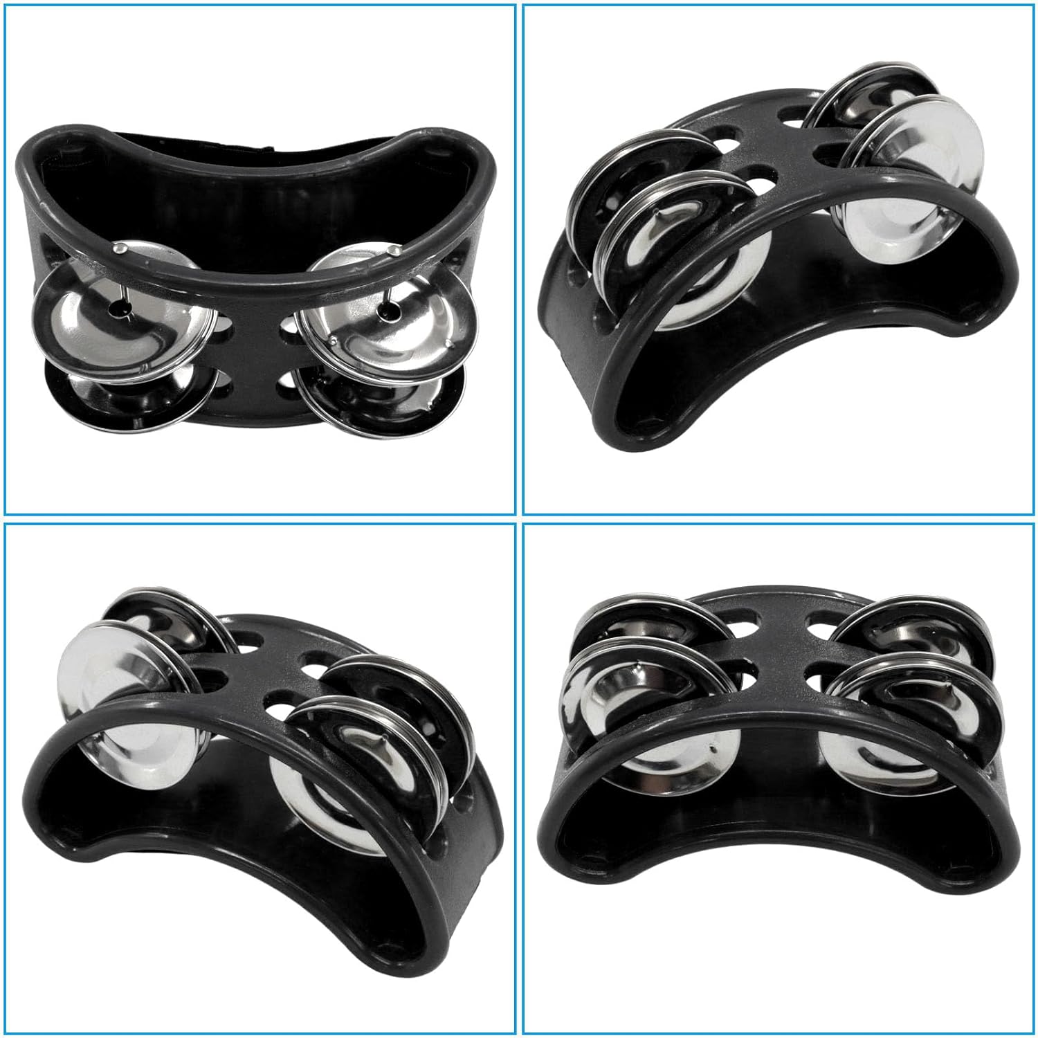 2 PCS Foot Tambourine Percussion Musical Foot Tambourine Pedal Steel Jingle Bells, Percussion Instrument Foot Shaker Adjustable, Steel Jingle Bells for Drum & โ image 5
