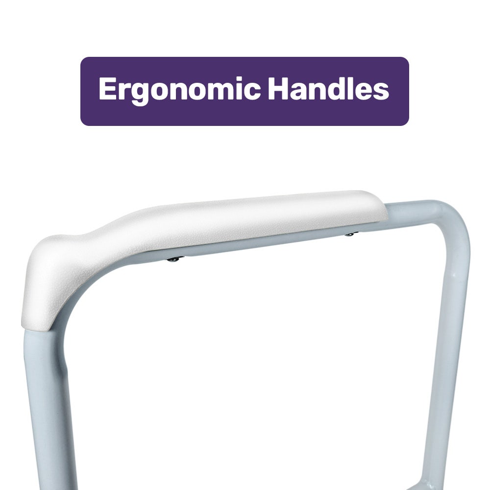 Equipmed Over Toilet Support Frame Safety Grab Aid Rail, 125kg Capacity, Adjustable Height and Width — image 2
