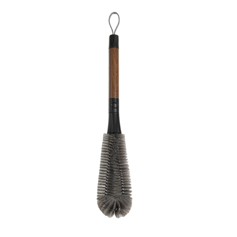 2-in-1 Flexible Bottle Cleaning Brush with Stainless Steel Bristles and Long Handle for Narrow Bottles, Teapots and Hard-to-Reach Corners