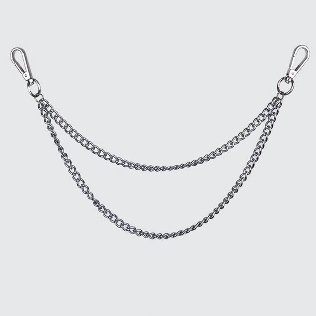 Stainless steel wallet chain - 40 cm and 50 cm long - comes with a punk-style keychain - perfect as a trouser chain or jeans chain - especially suitable for — image 3