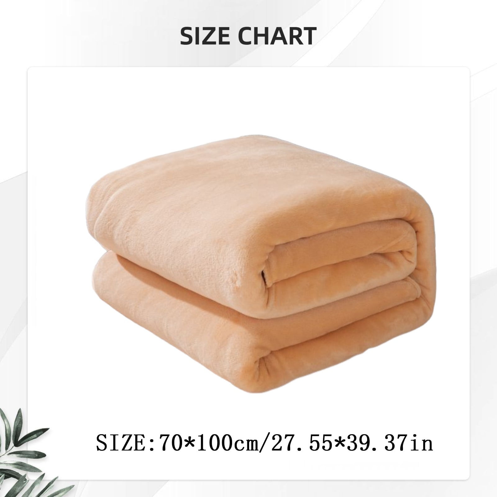 Fleece Throw Blanket, Soft Plush Flannel Microfiber Couch and Bed Blanket for Sofa, Home and Winter Comfort, Brown, 70x100cm — image 2