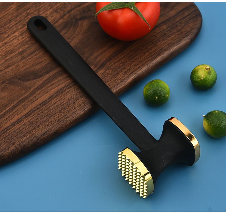 Dual-Sided Multi-Function Meat Mallet, 36 Spikes for Deep Tendon Cutting & Tenderizing, Flat Side for Smashing Cucumbers & Garlic, Nylon Handle with โ image 2