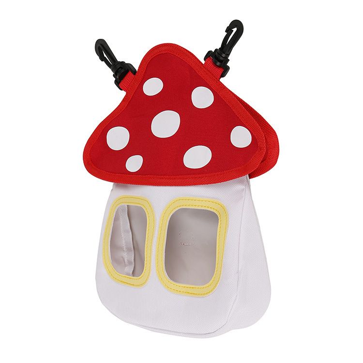 Pet Hay Feeder Bag (Oxford Cloth) Size: 280mm*230mm*50mm Color: Red/White for Rabbits/Guinea Pigs (1pc) โ image 5
