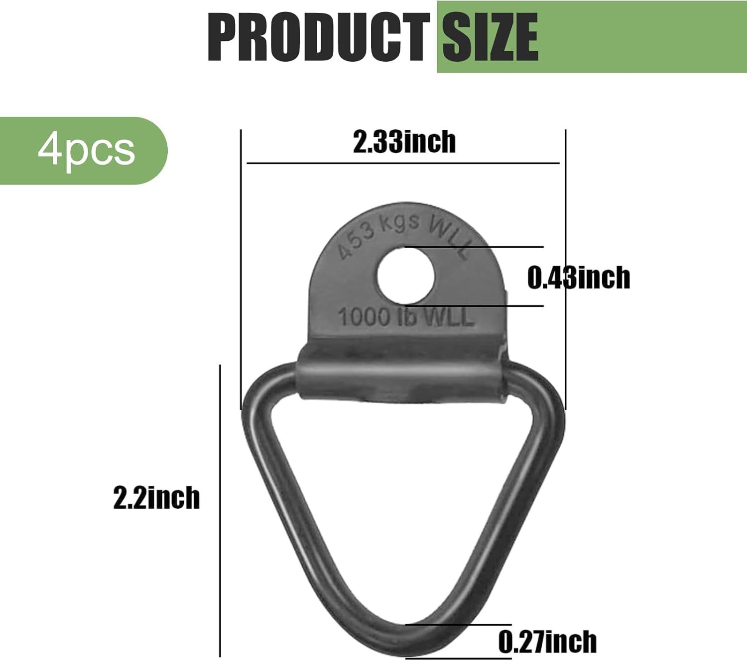 4 PCS Cargo Tie Down Anchors, Heavy Duty V-Shaped Trunk Hook, Multi-Function Anti-Rust Secure Anchor, Universal Embedded Installation Accessory for Off-Roads โ image 3