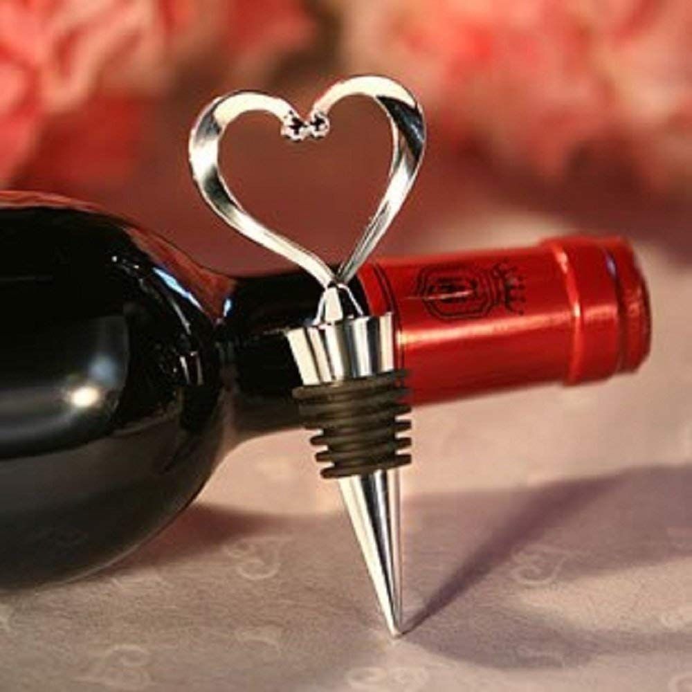 Plastic Electroplated Red Wine Heart Shape Wine Stopper Creative Wine Stopper, Red Wine Stopper, Bottle Stoppe — image 4