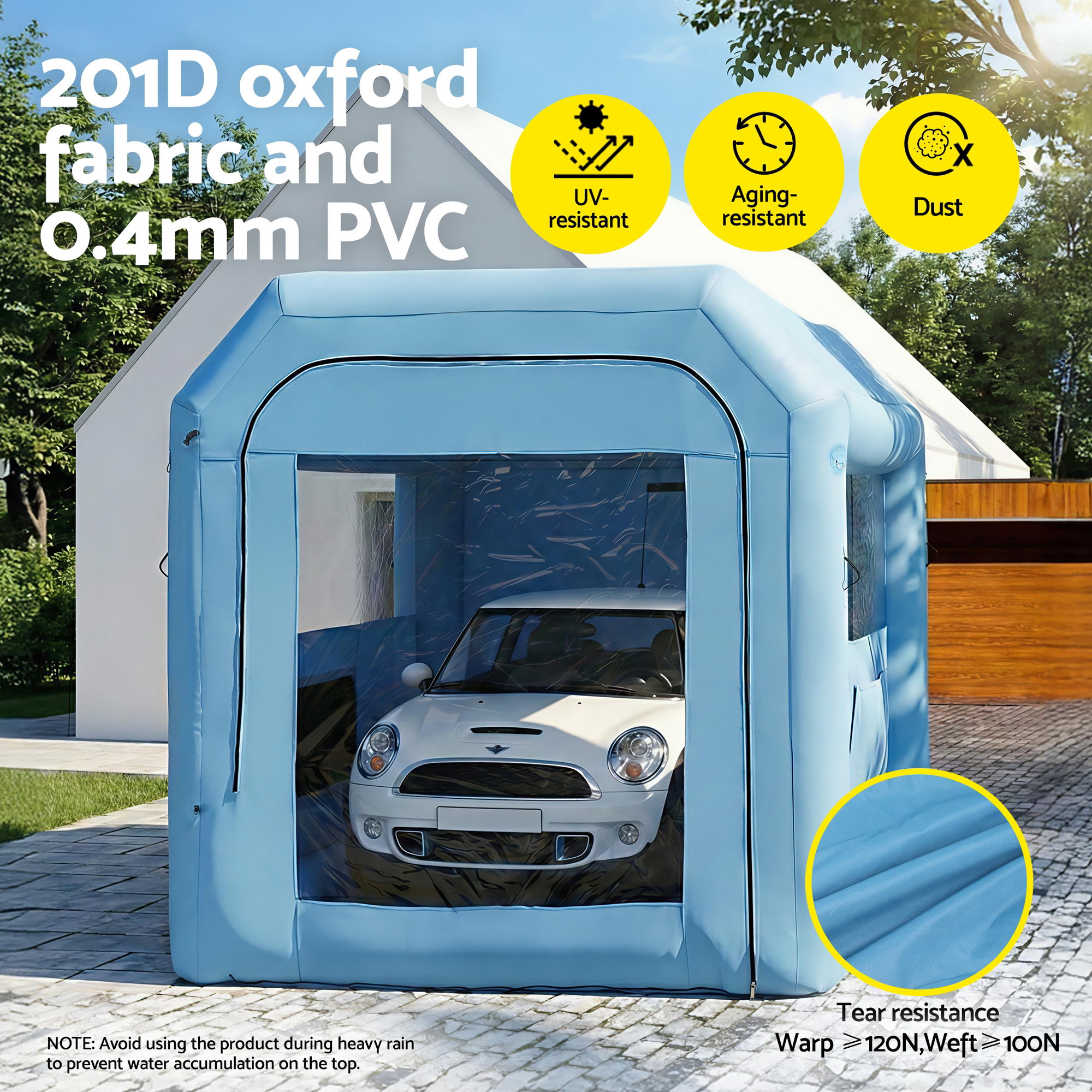 Giantz Inflatable Paint Booth 2.5X2.5X3M Inflatable Spray Booth with 550W Powerful Blower and Air Filter System, Round Roof with Light Hook, for Painting โ image 3