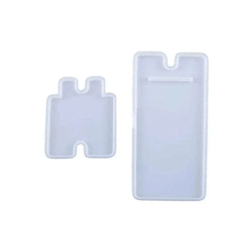 2Pcs Silicone Mobile Phone Stand Mould Holder Casting Mold Resin Epoxy Craft Au โ image 2