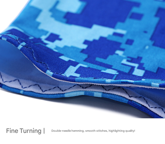 2 Sets Blue Camouflage Cooling UV Protection Set - 2 Skull Cap, 2 Neck Gaiter & 4 Arm Sleeves for Outdoor Sports โ image 6