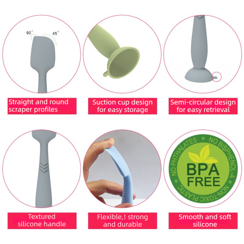 4-Pack Blue Large Silicone Ointment Applicator Spatulas(16.5 CM x 3.8 CM) - Cream Spreader with Suction Base, Hygienic & Precise โ image 5