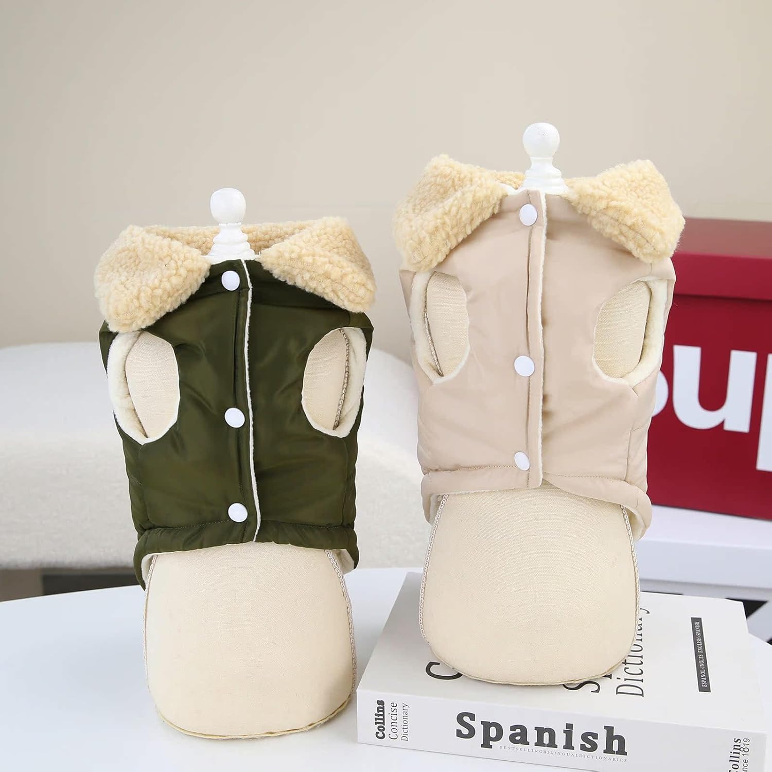 Winter Dog Coat Warm Padded Military Green XXL Size Dog Jacket for Cold Weather โ image 5