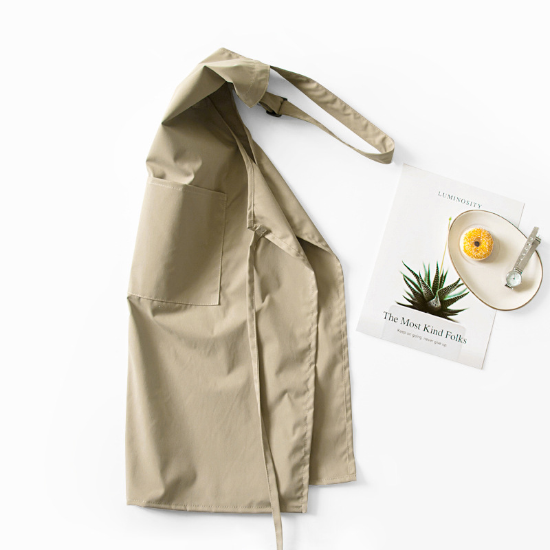 Beige Waterproof & Oil-Proof Apron - Adjustable Kitchen Apron with Pockets β image 3