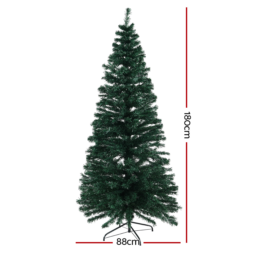Jingle Jollys 1.8m Christmas Tree Optic Fibre LED Xmas tree Warm White — image 2