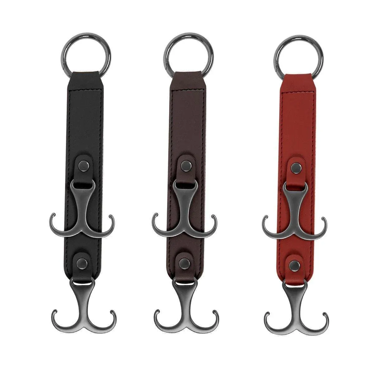 1pc Car Headrest Hook 3 in 1 Hanger for Bag and Purse Organizer - Brown — image 3