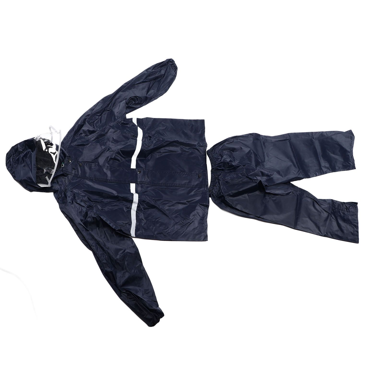 Split Jacket Pants Suit Breathable Waterproof Raincoat Set Double Layer Raincoat Set for Men Women Oxford Navy Blue L โ image 6