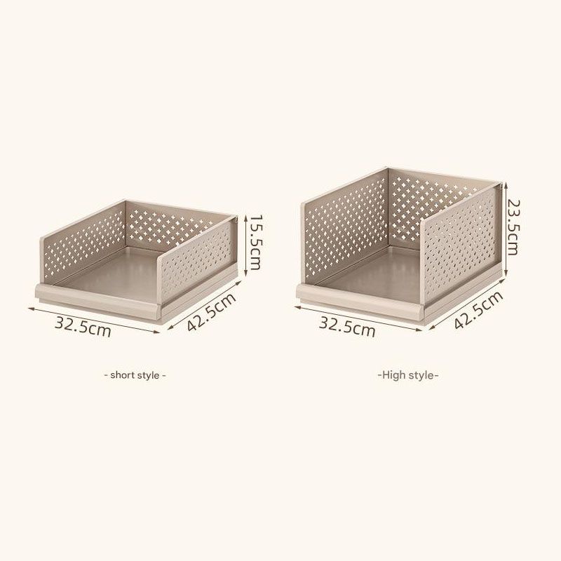 White Wardrobe Storage Organizers 2 Piece Set High & Low Pull-Out Drawer Style for Clothes โ image 5