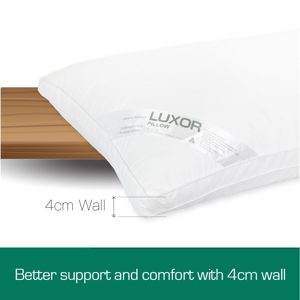 Luxor Australian Made Hotel King Size Pillow with 4cm Wall Four Pack โ image 4