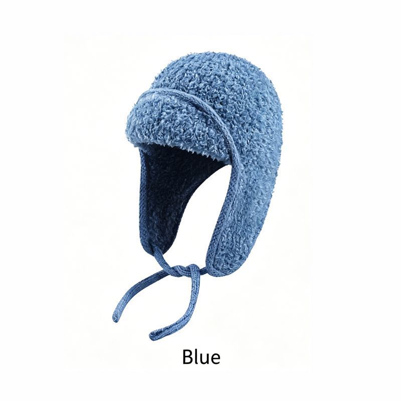 Women Sherpa Aviator Beanie - Warm Earflap Knit Hat Red โ image 2