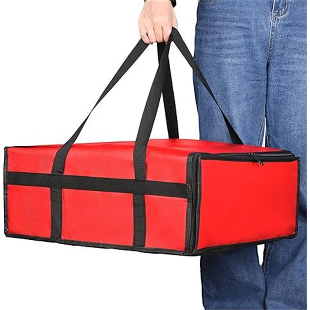 50*50*20.5cm RED Pizza Carrier Insulated Bags Large for Deliveries, Insulated Pizza Carrier Delivery Bag Food Bag for Personal and Professional Use — image 2