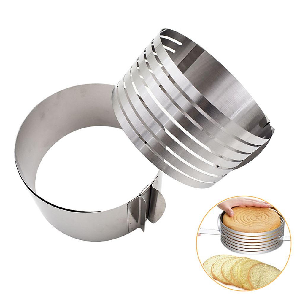 16-20cm Stainless Steel Adjustable Cake Ring Telescopic Cake Cutter Kit Mousse Mould Slicing DIY Bakeware Tool — image 2
