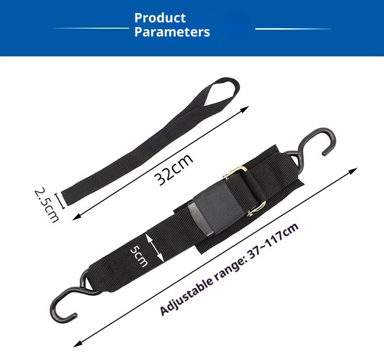 Transom Tie Down Straps – Heavy-Duty Boat Trailer Straps for Bass Boats, Jet Skis & More, Secure Fit, Easy to Use - Marine Boat Accessories — image 4