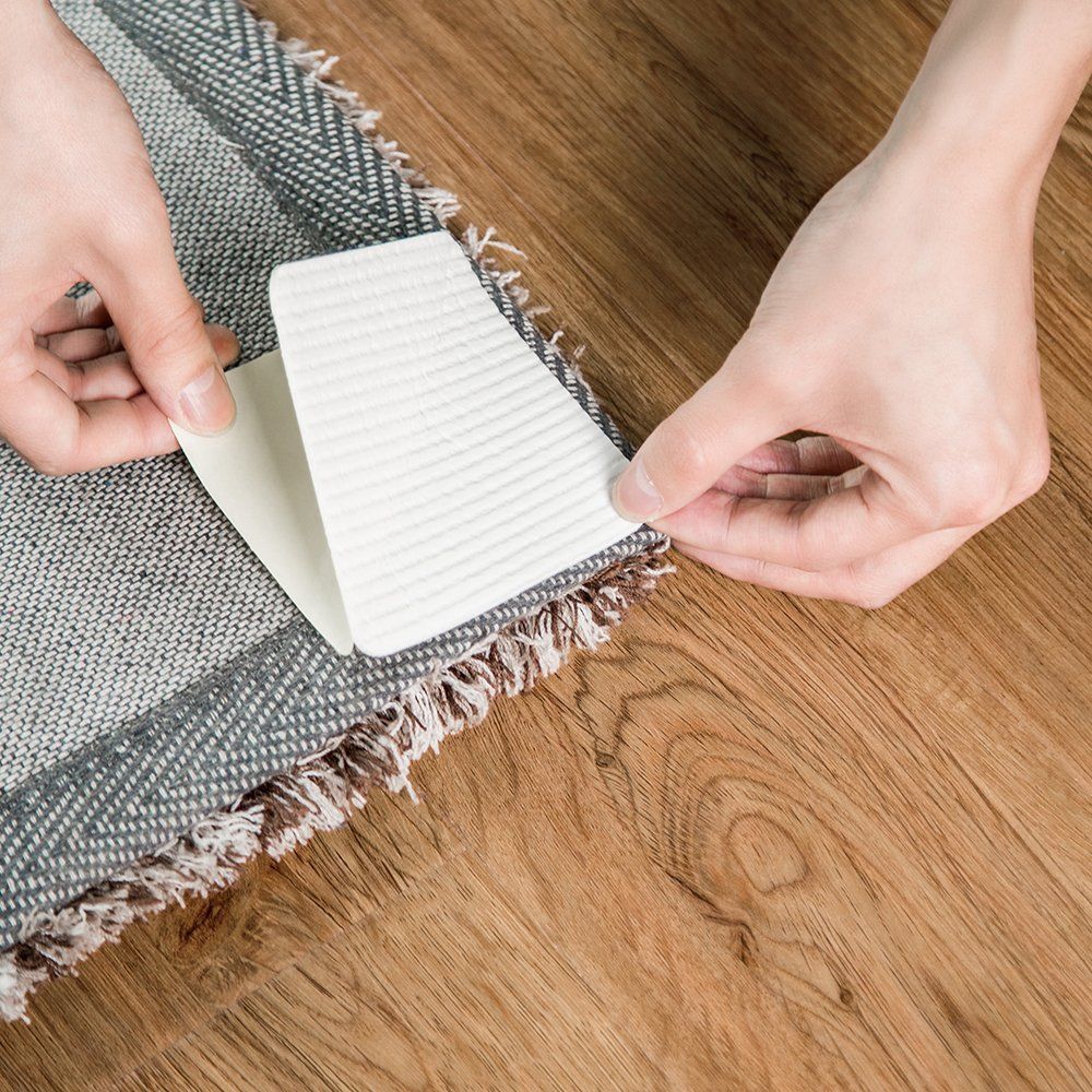 Washable Grippers for Rug, New Materials to Non Slip Rug Pads for Hardwood Floors, Under Rug Carpet Tape Keep Your Rug in Place — image 2